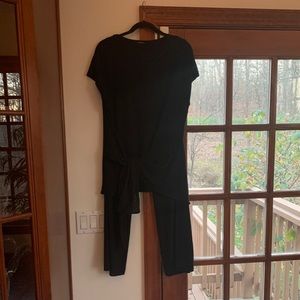 Zara black pleated co ord set